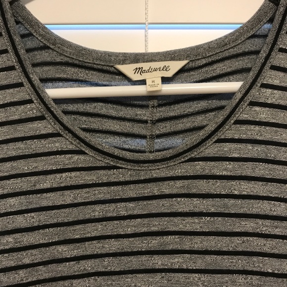 Madewell Highpoint tank dress black + gray striped - Picture 4 of 5